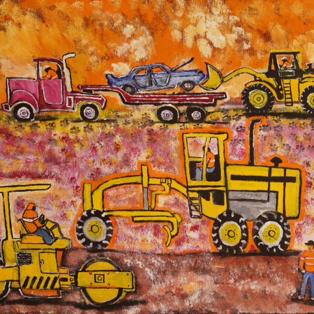 Kelvin Kemarre Ladd - Road Works - Painting - Kelvin Kemarre Ladd