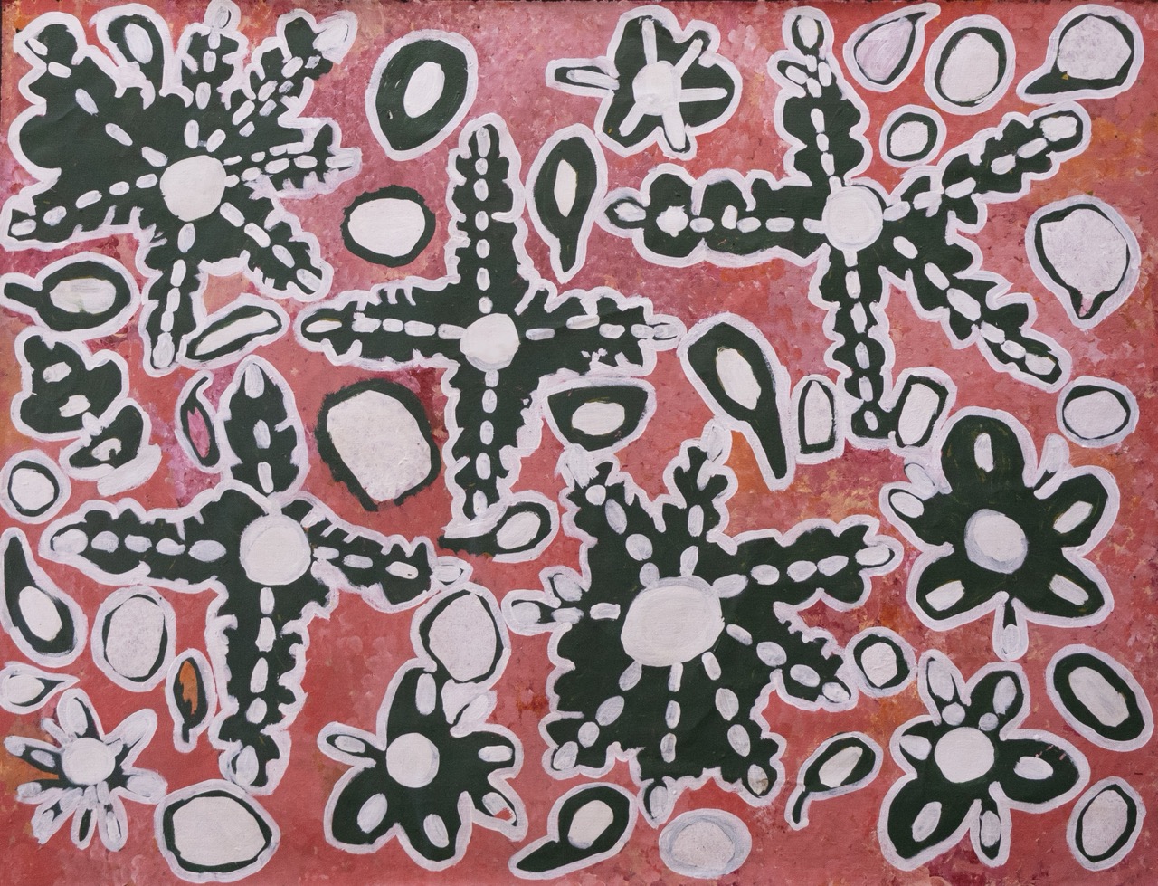 Maisie Petyarre Bundey - Bush Tucker - Painting - Maisie Petyarre  Bundey