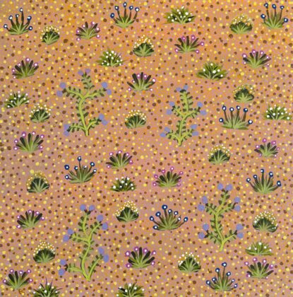 Bush Flowers - Dakota Petrick - Painting - Dakota Ngwarraye Petrick